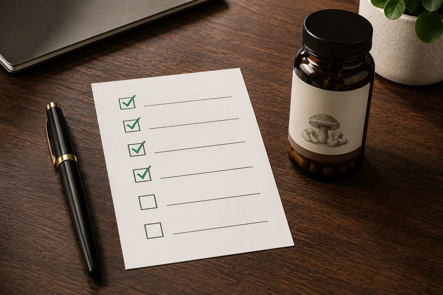 procurement decision checklist mushroom extract supplement